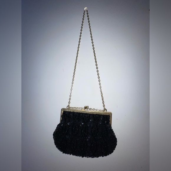 Beaded Hand Purse | Handmade | Gold Chain - Picture 12 of 16